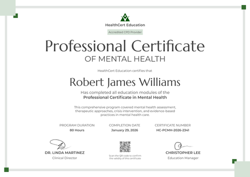 Mental Health Certificate Template for Online Personalization - Landscape Mental Health Certificate Template for Online Personalization - Landscape