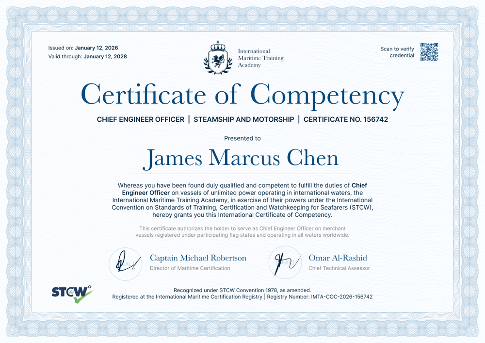 Free Certificate of Competency Template - Landscape Free Certificate of Competency Template - Landscape