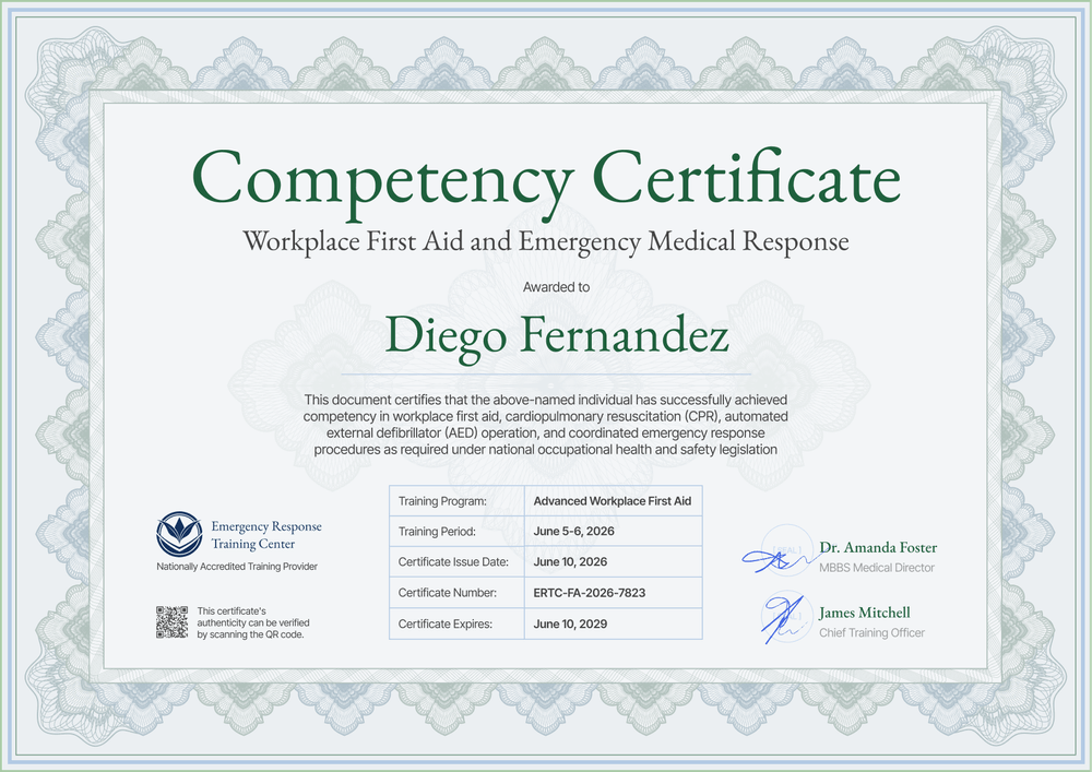 Certificate of Competency Template – Landscape Certificate of Competency Template – Landscape