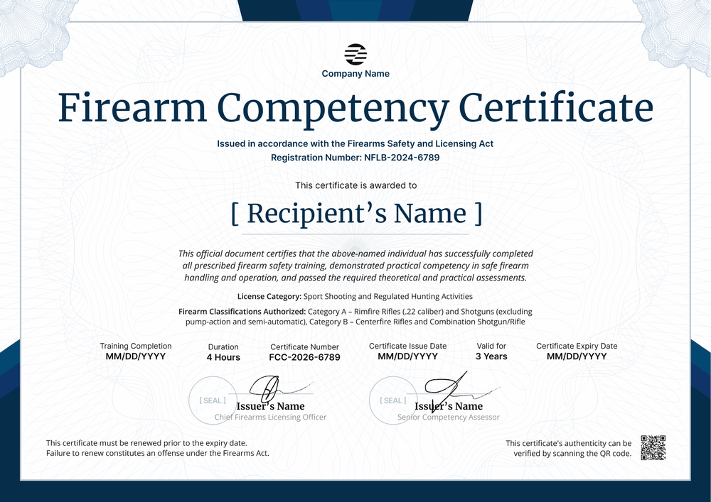 Certificate of Competency Template – Landscape Certificate of Competency Template – Landscape
