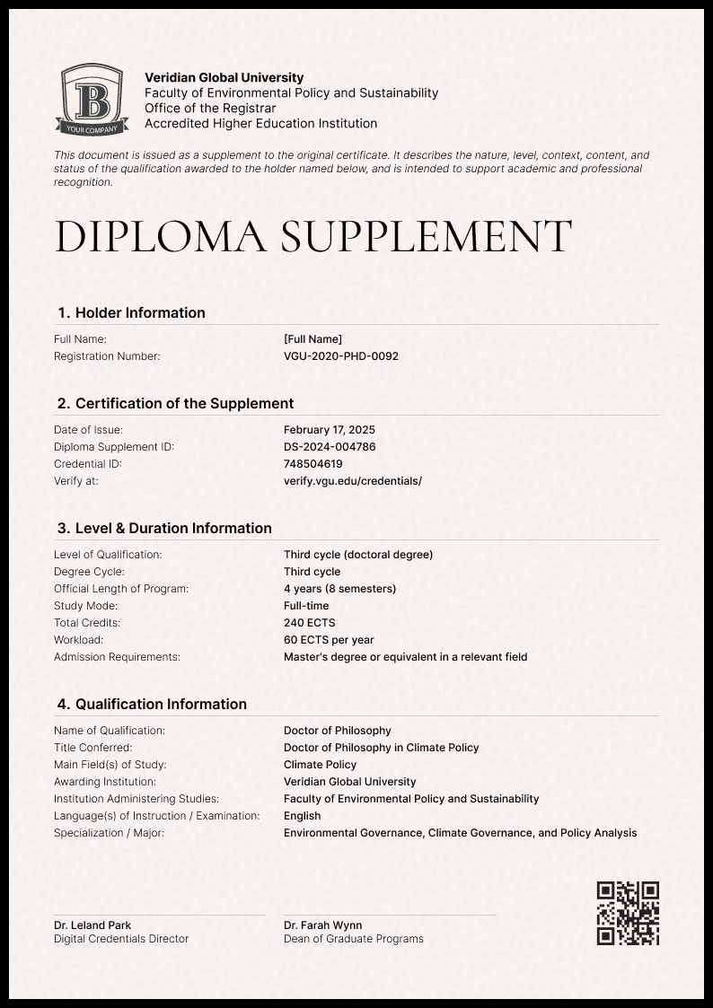 Brown PhD Supplement Brown PhD Supplement