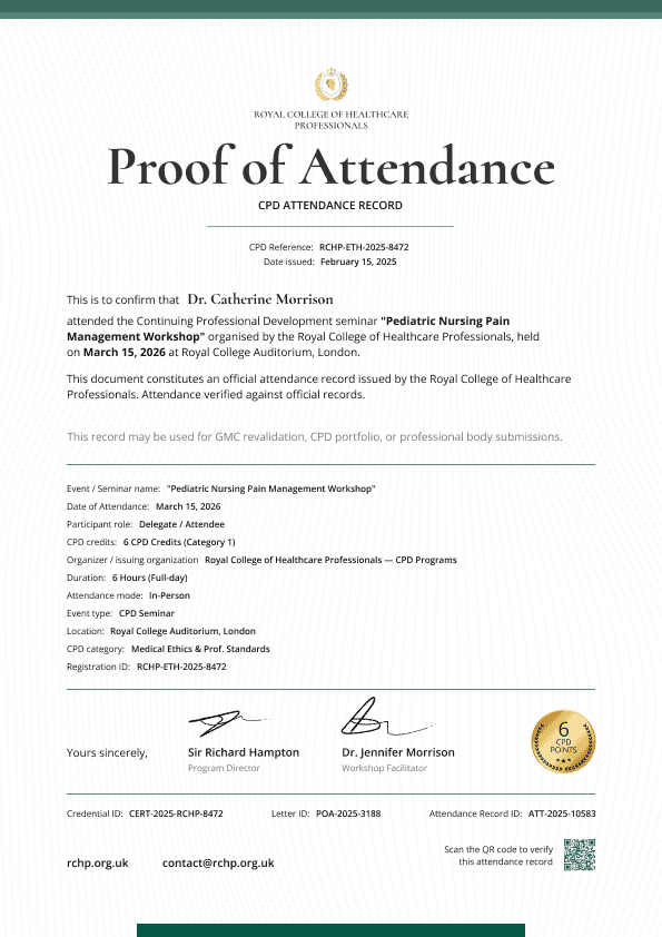 Green Proof Of Attendance Template Green Proof Of Attendance Template