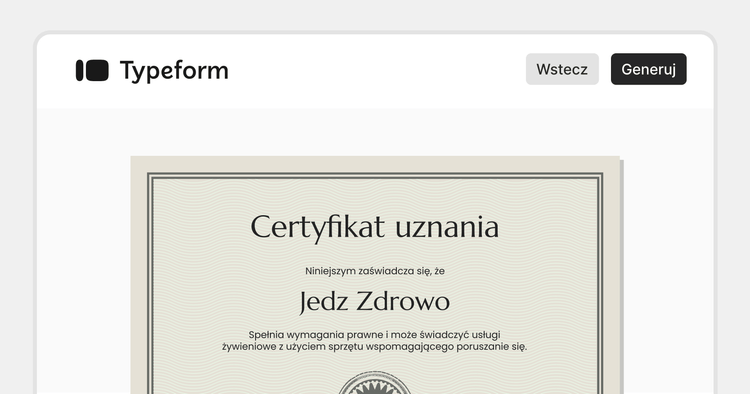 Jak generować certyfikaty z ankiet Typeform? cover image Jak generować certyfikaty z ankiet Typeform? cover image