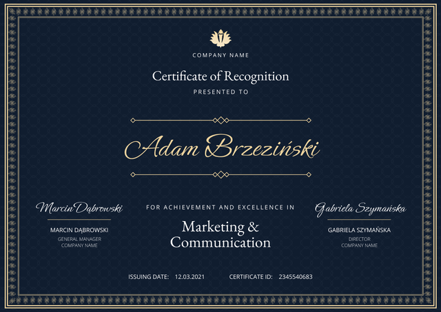 Certificate Using Format Customize Elegant Formal Certificate Templates - Download in Word & Figma