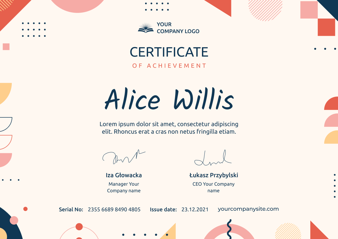Free Certificate Templates | Certifier