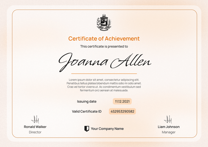 Free Achievement Certificate Templates Easy to Customize