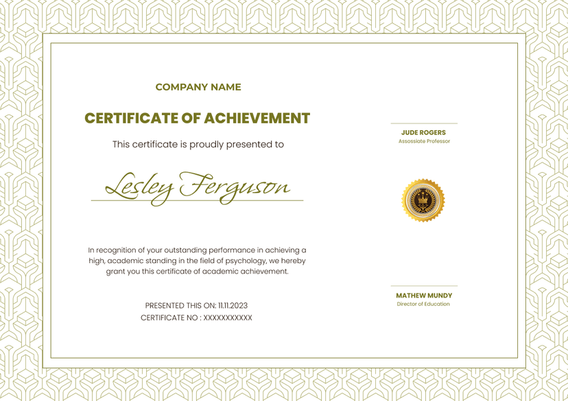 Free Achievement Certificate Templates Easy to Customize