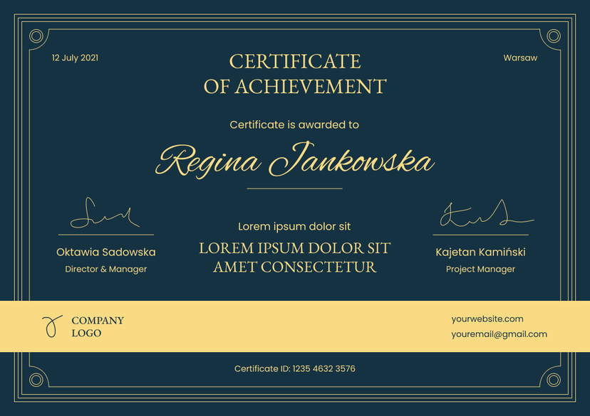 Free Certificate Templates Certifier