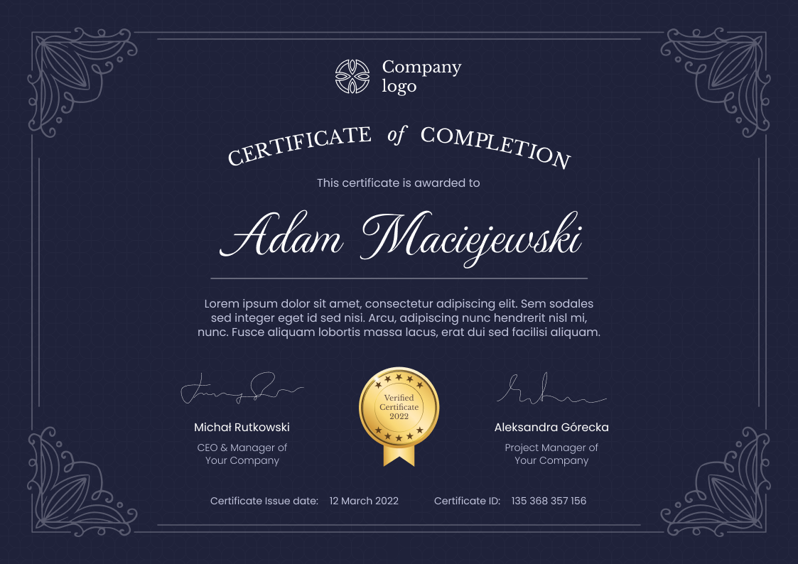Free Certificate Templates | Certifier