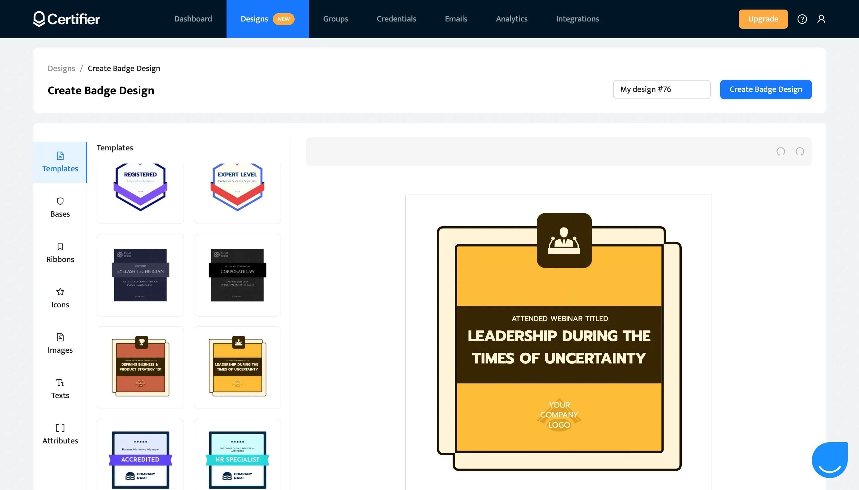 How to Create Digital Badges in Bulk Using Certifier?