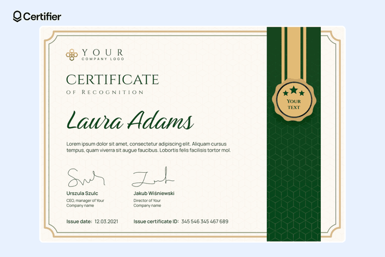 Image 7 for Certificate Template Google Slides