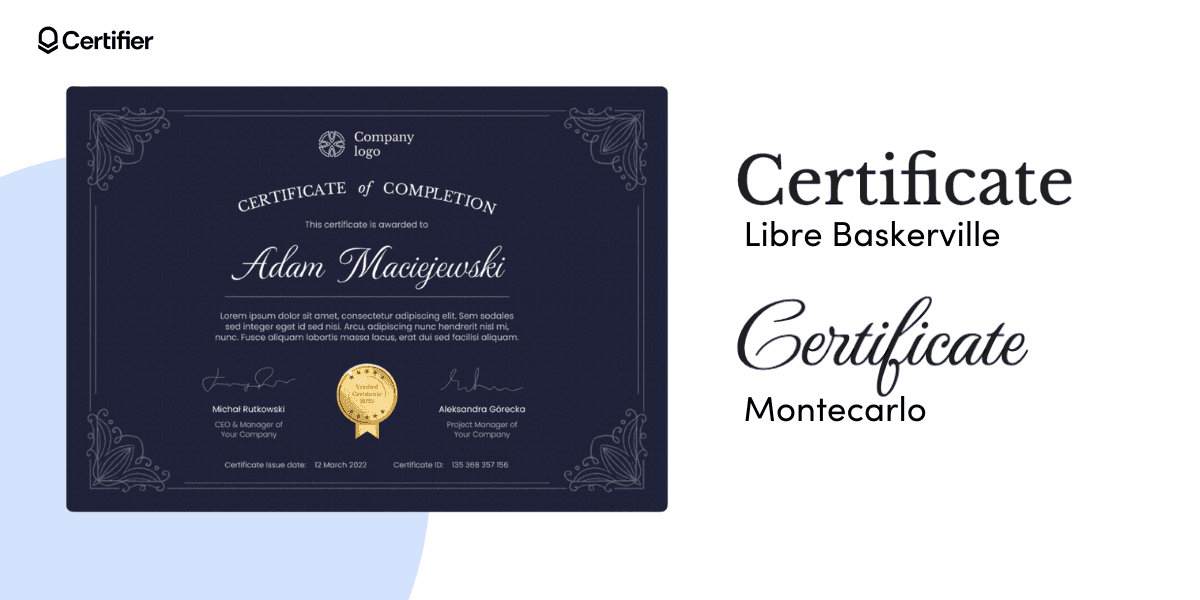 Certificate Fonts Guide How to Choose the Perfect One