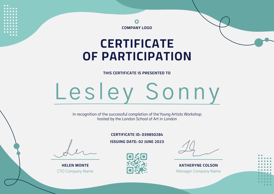 Participation Certificate Templates - Download for Free