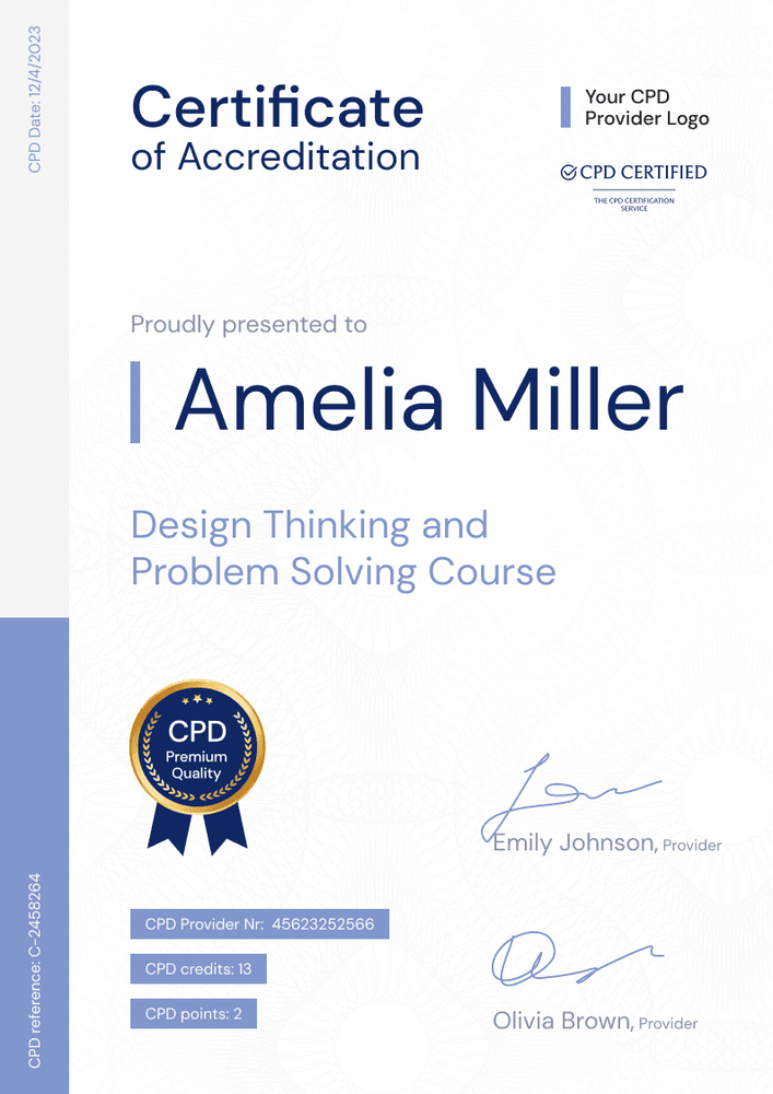 Professional and refined CPD certificate template