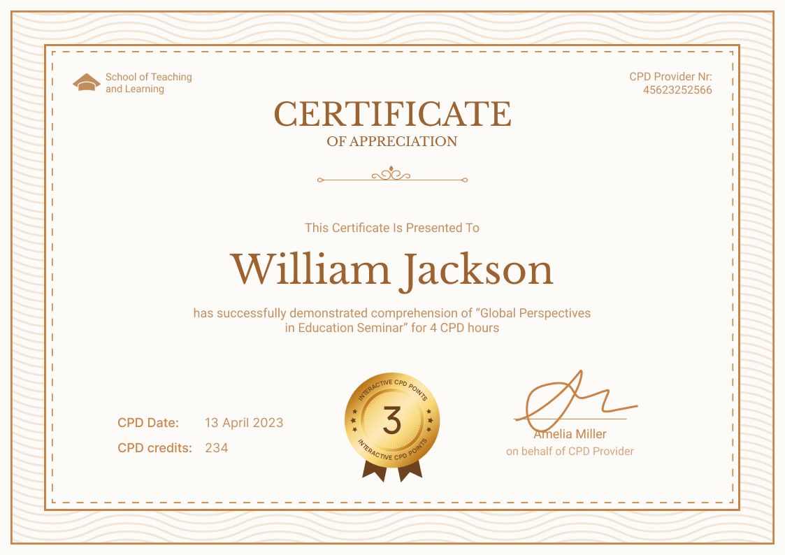 CPD Certificate Templates - Download and Edit for Free