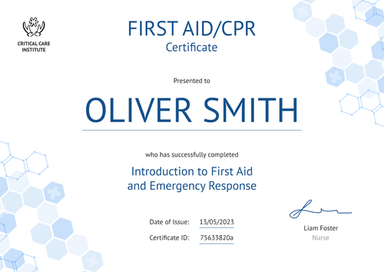 Free First-Aid Certificate Templates - Download & Edit