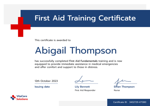 Free First-Aid Certificate Templates - Download & Edit