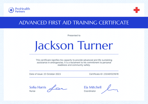 Free First-Aid Certificate Templates - Download & Edit - Certifier