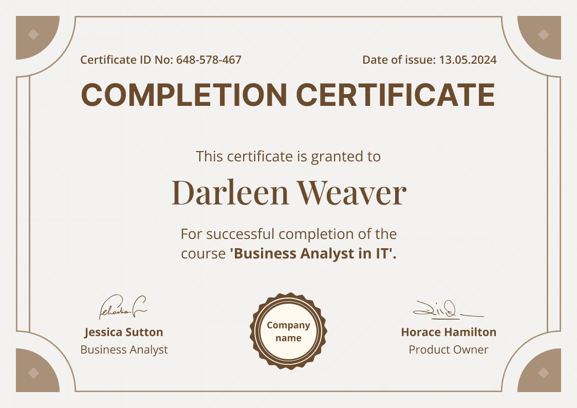Fully Editable Certificate of Completion Templates – Free to Get