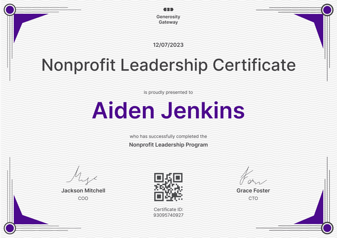 Free Nonprofit Certificate Templates - Download & Edit