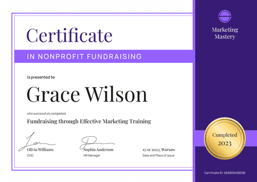 Elegant and professional non-profit certificate template