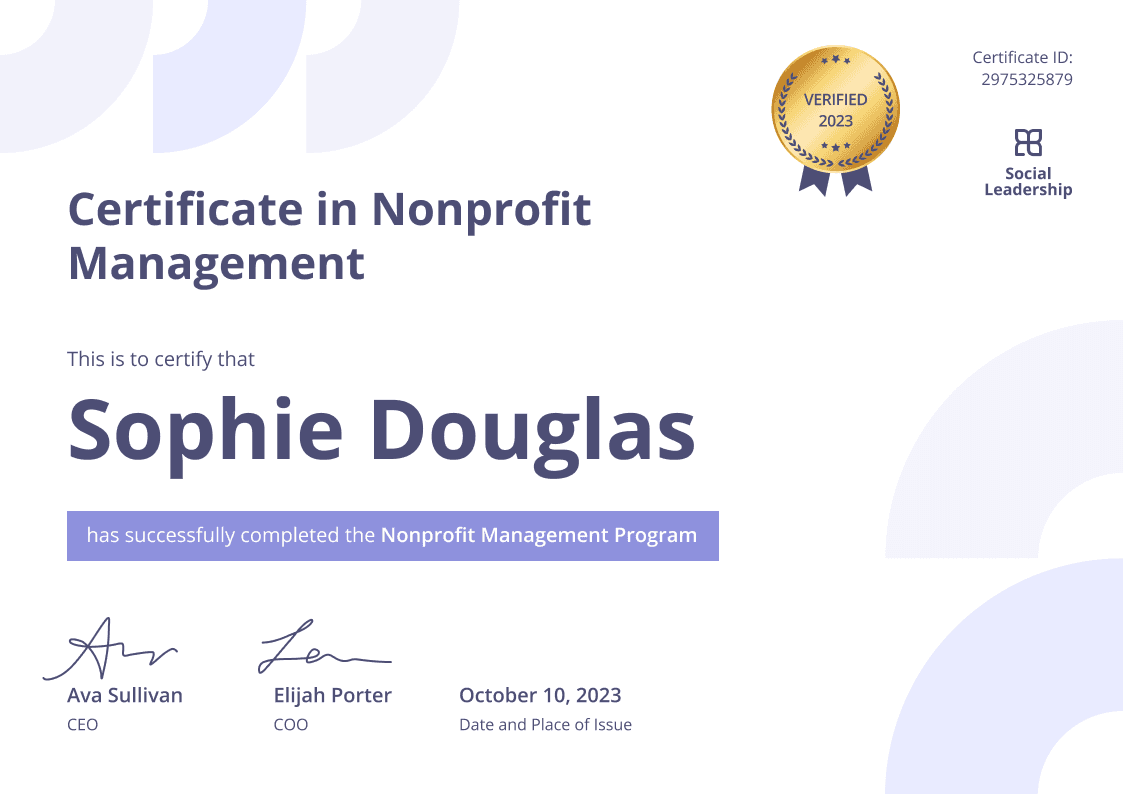 Free Nonprofit Certificate Templates - Download & Edit
