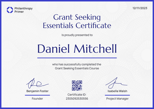 Elegant and professional non-profit certificate template