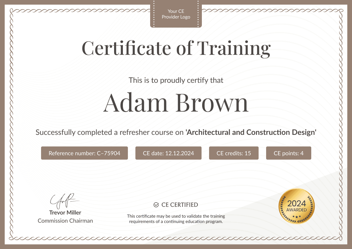 Continuing Education (CE) Certificate Templates - Free to Edit