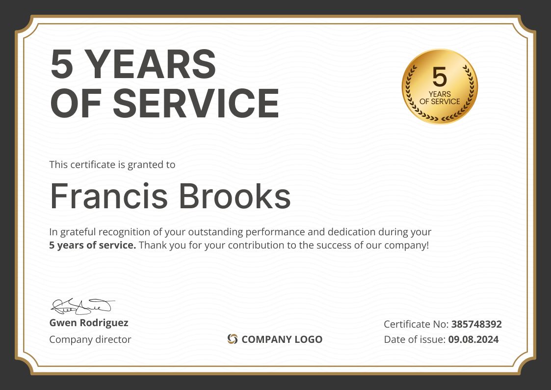 Work Anniversary Certificate Templates Free to Edit Work Anniversary Certificate Templates Free to Edit