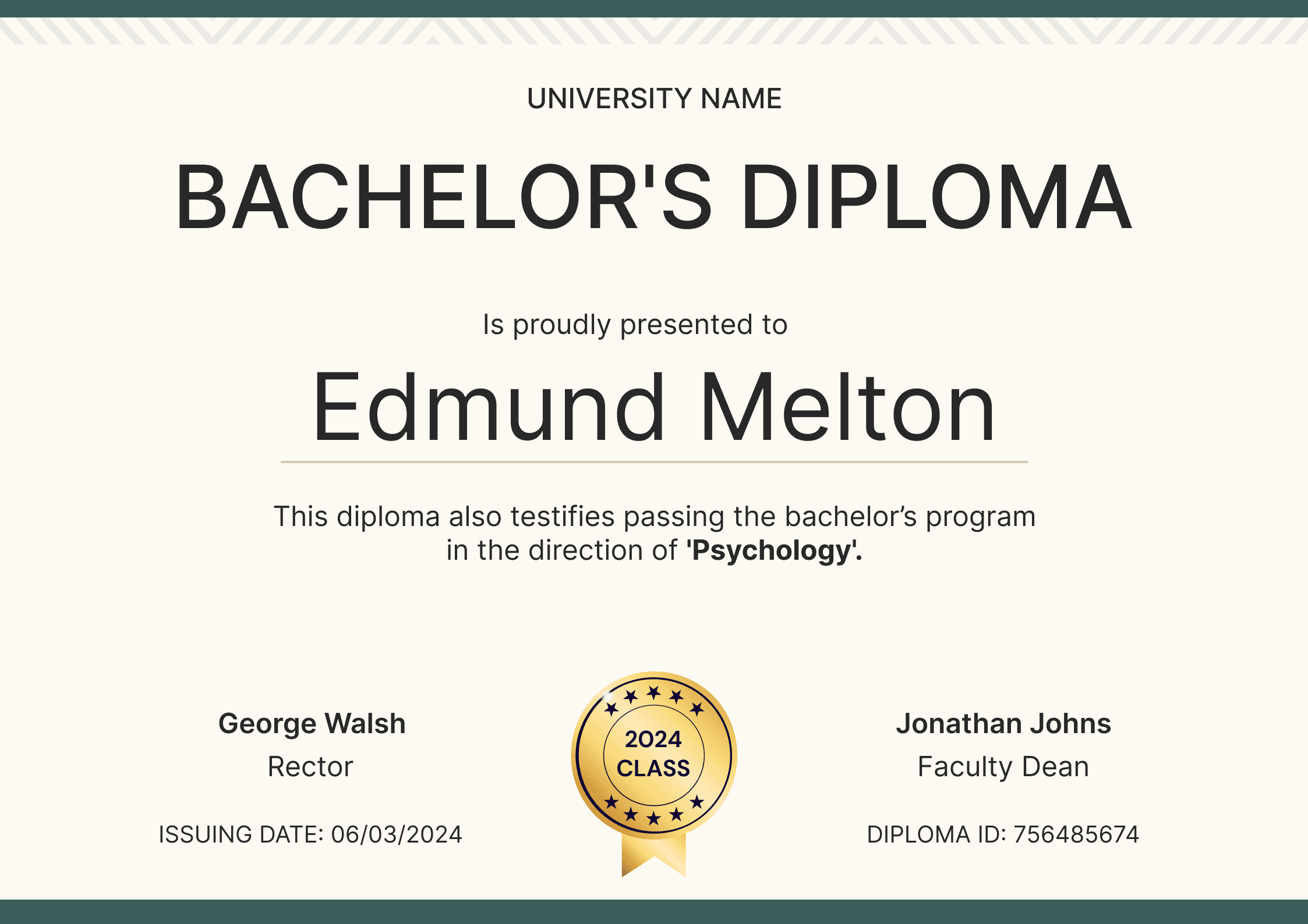 Free Diploma Certificate Templates - Download or Print