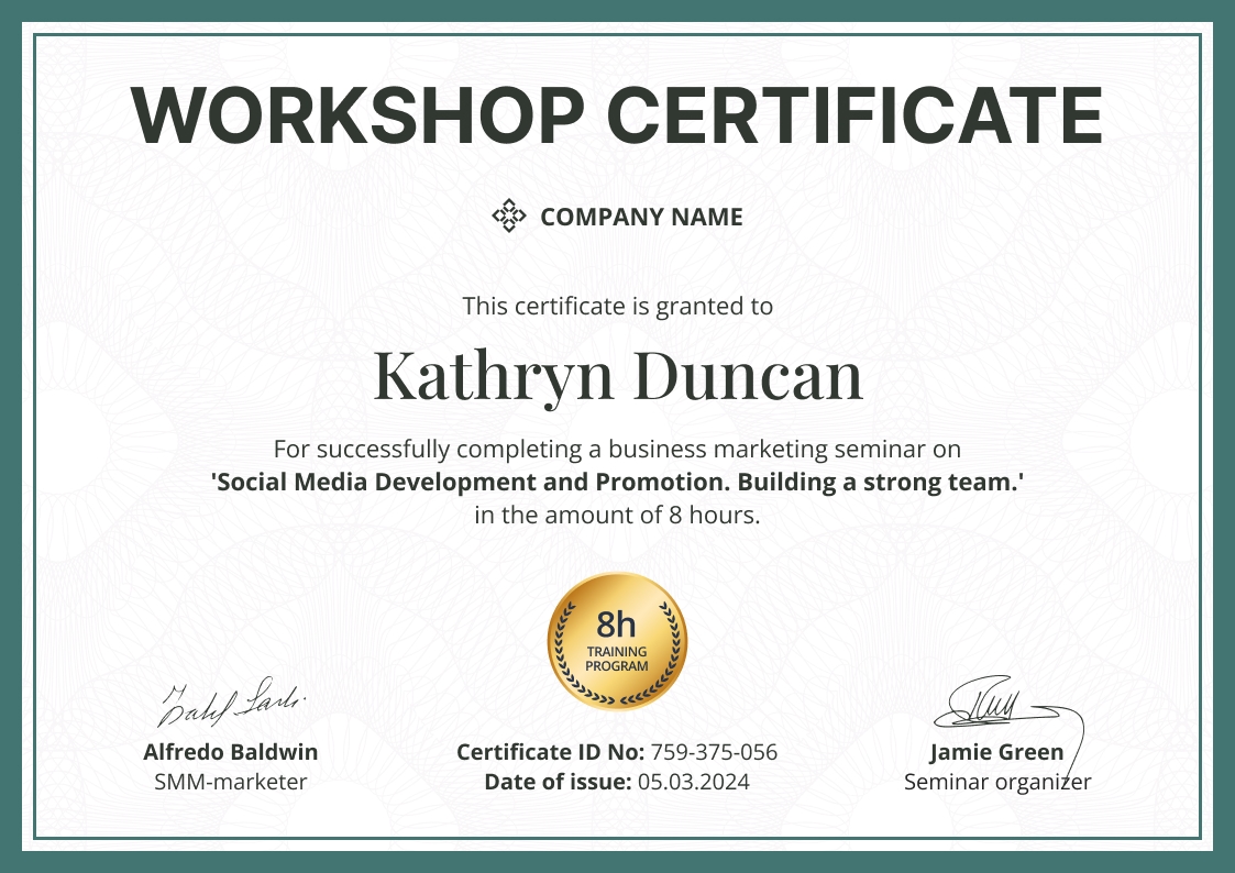 Free Course Certificate Templates – Edit and Download Now