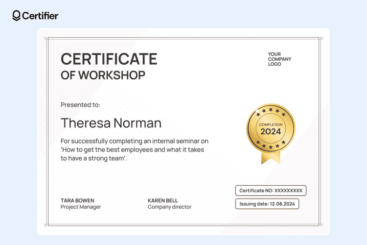 Image 5 for Workshop Certificate Template