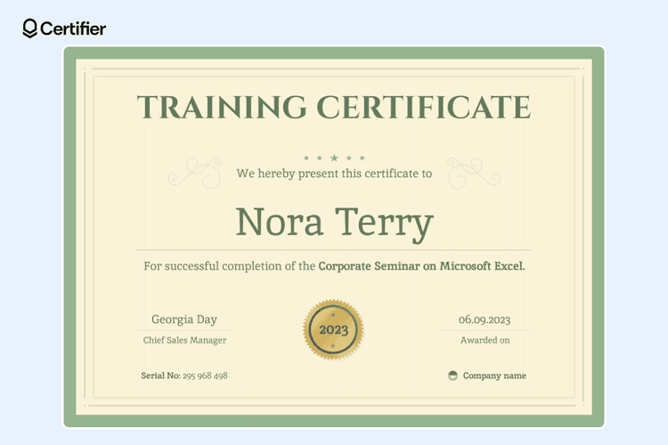 25 Free Training Certificate Templates