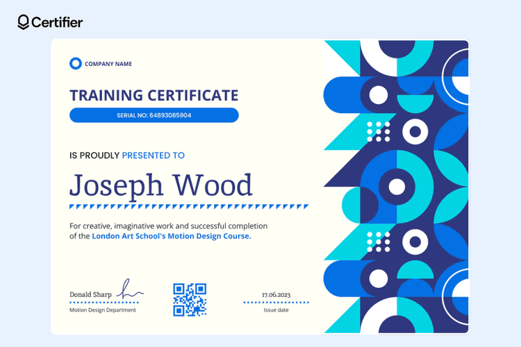 25 Free Training Certificate Templates