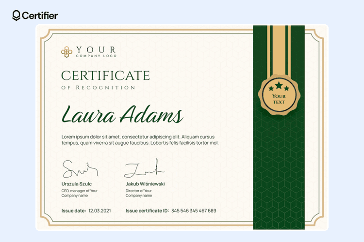 42 Free PowerPoint Certificate Templates