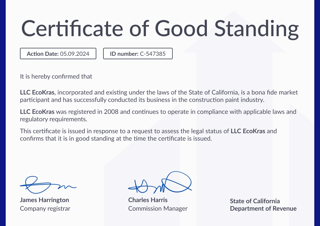 Free Certificate of Good Standing Templates Easy to Download Free Certificate of Good Standing Templates Easy to Download