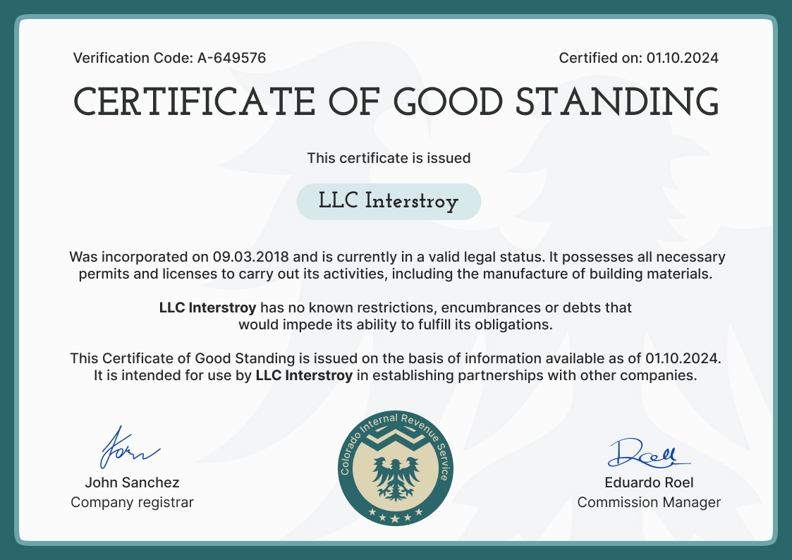Free Certificate of Good Standing Templates Easy to Download Free Certificate of Good Standing Templates Easy to Download