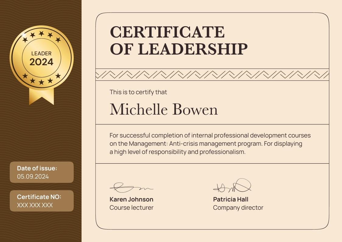 Leadership Certificate Templates - Free to Customize - Certifier