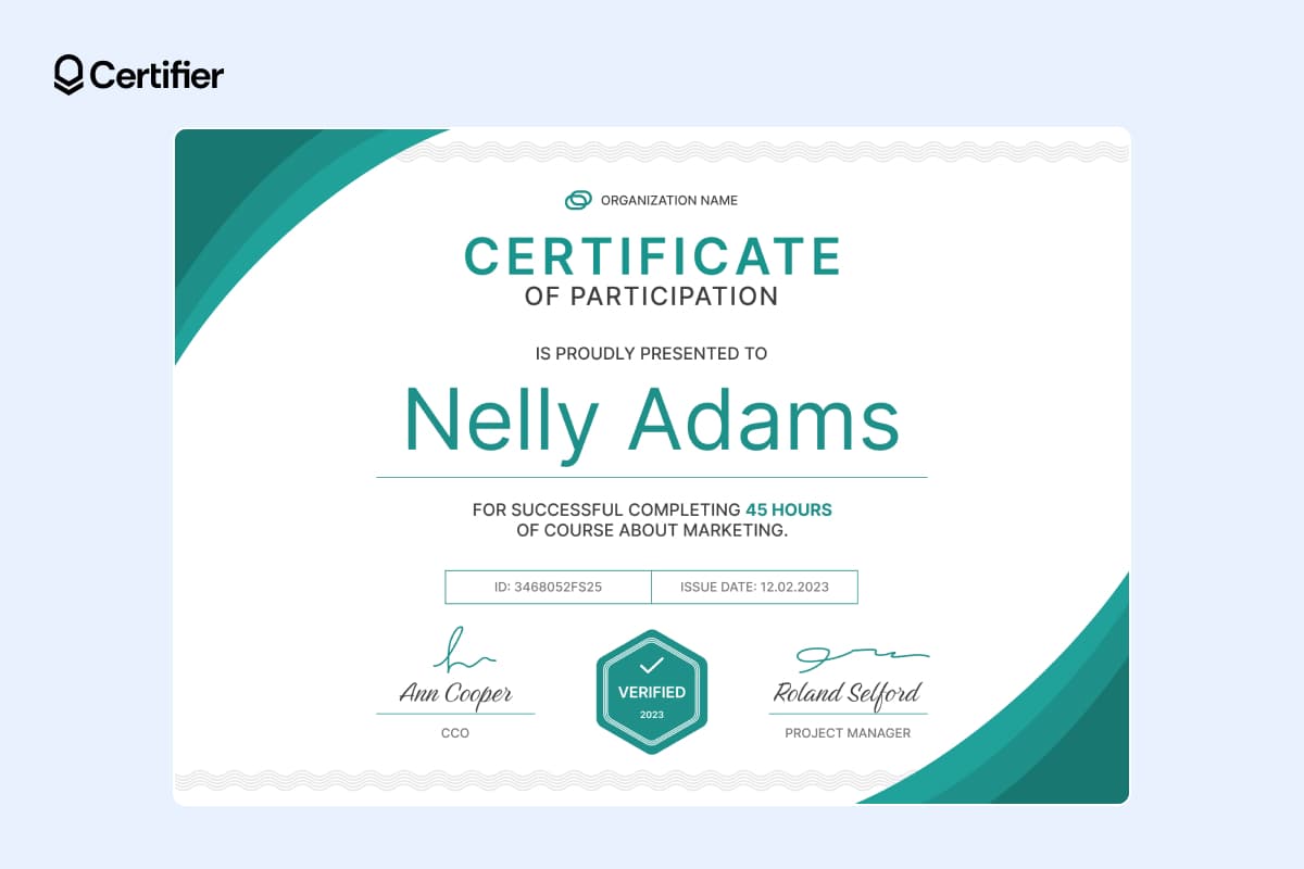 Image 6 for Certificate Of Participation In Workshop Template