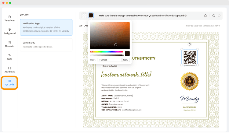 Authenticity Code How to Make a Certificate of Authenticity?