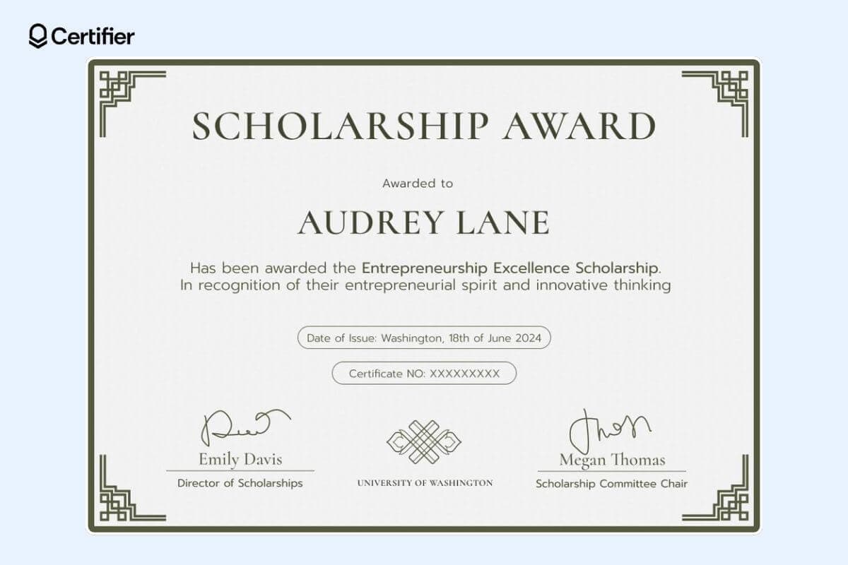 15 Free Scholarship Certificate Templates to Download 15 Free Scholarship Certificate Templates to Download