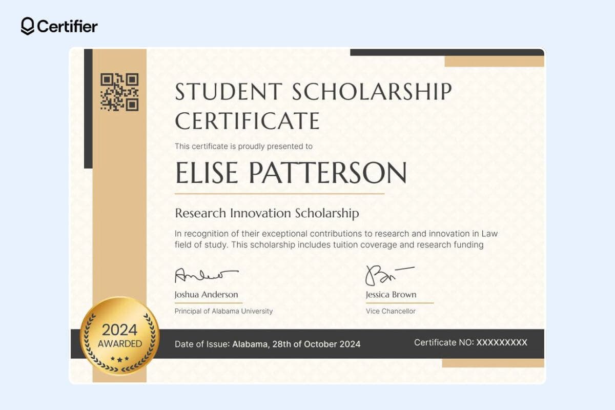 15 Free Scholarship Certificate Templates to Download 15 Free Scholarship Certificate Templates to Download