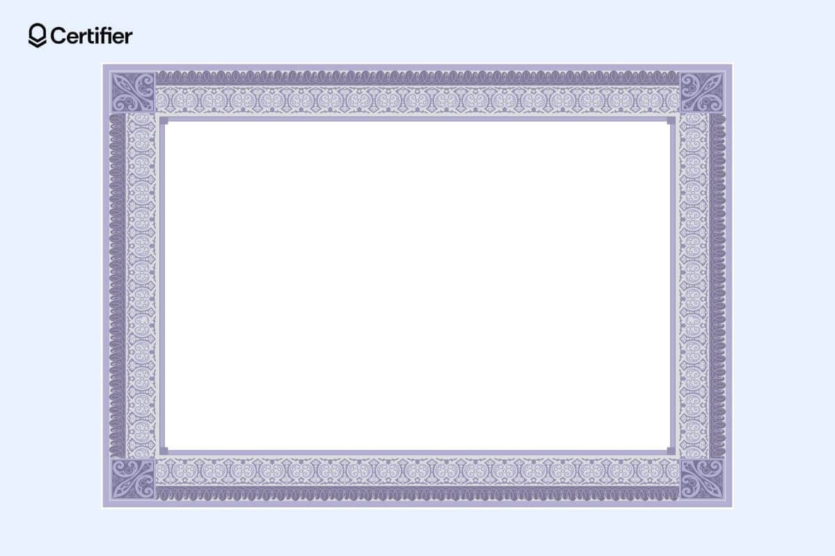 Elegant Certificate Borders 118,173 Certificate Border Modern