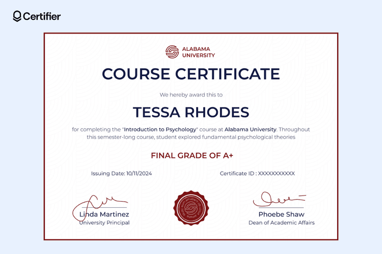 Access Course Certificate Example 15 Course Certificate Templates to Get for Free