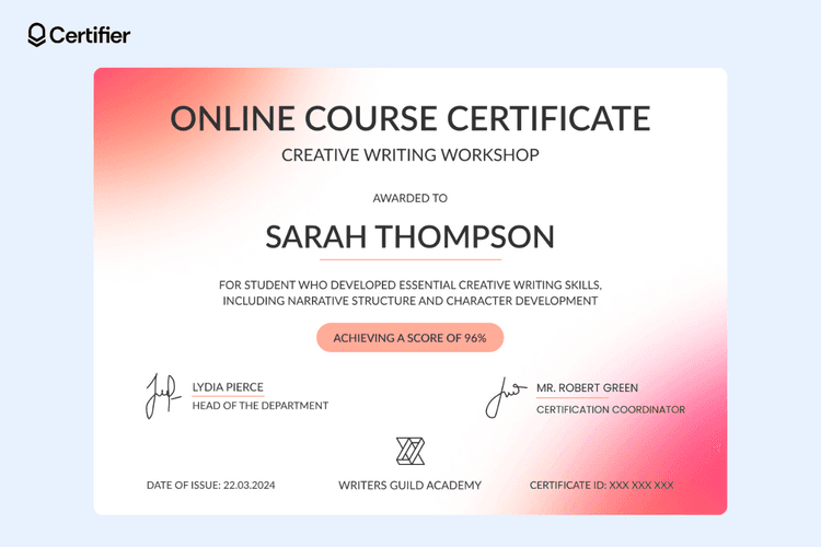 15 Course Certificate Templates to Get for Free