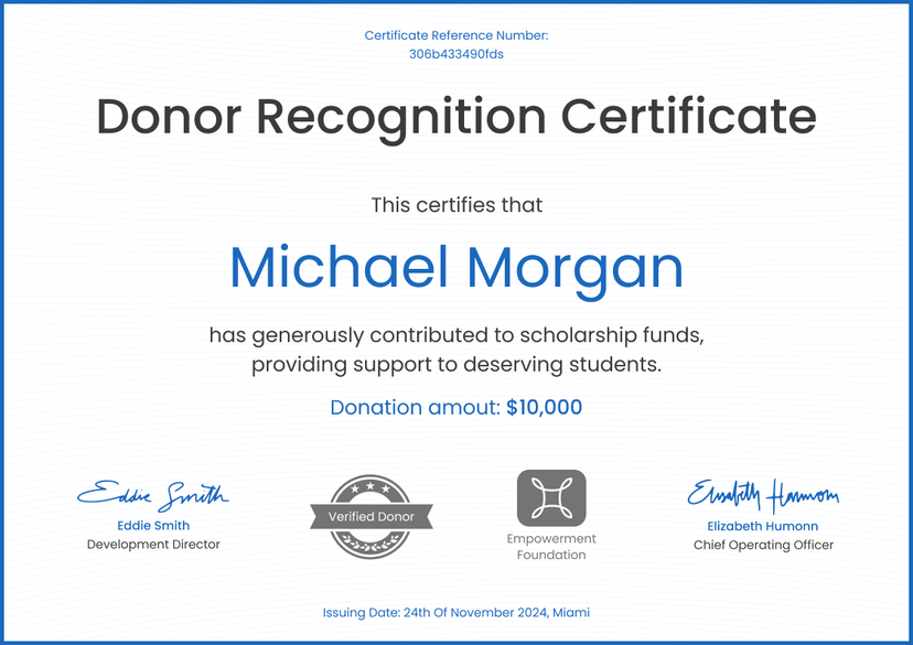 Donation Certificate Templates Free to Edit and Download Certifier Donation Certificate Templates Free to Edit and Download Certifier