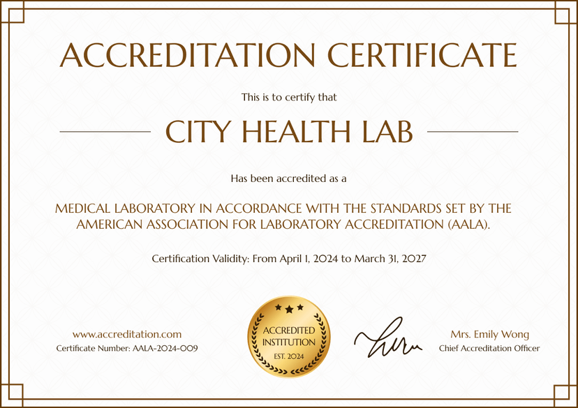 Free and Professional Accreditation Certificate Templates to Edit