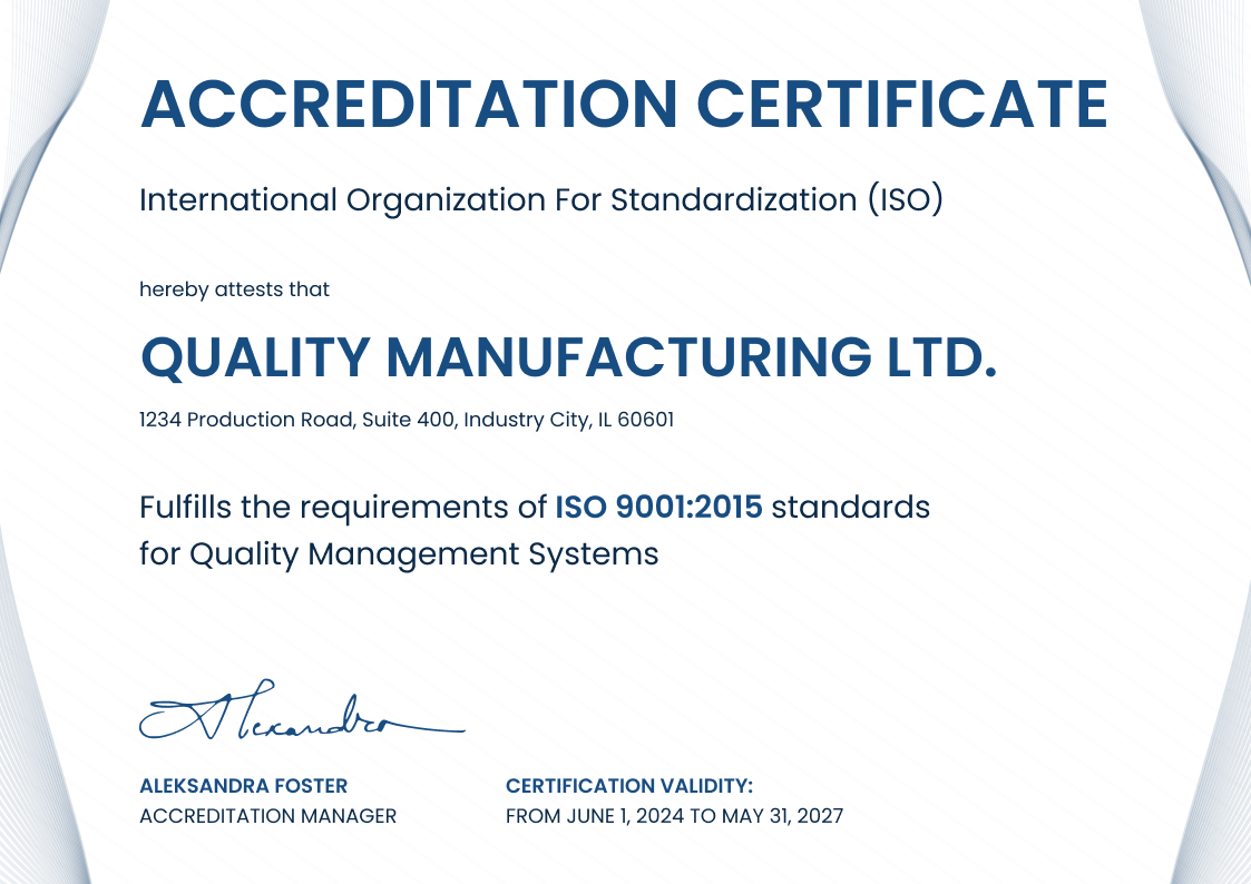 Accredited Course Examples Free and Professional Accreditation Certificate Templates to Edit ...