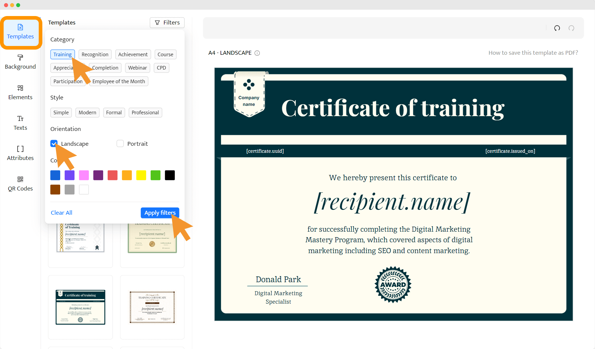 How to Create a Training Certificate?