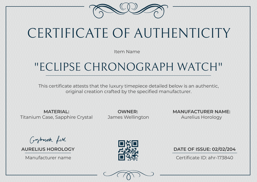 Authenticity Certificate Templates – Free & Customizable